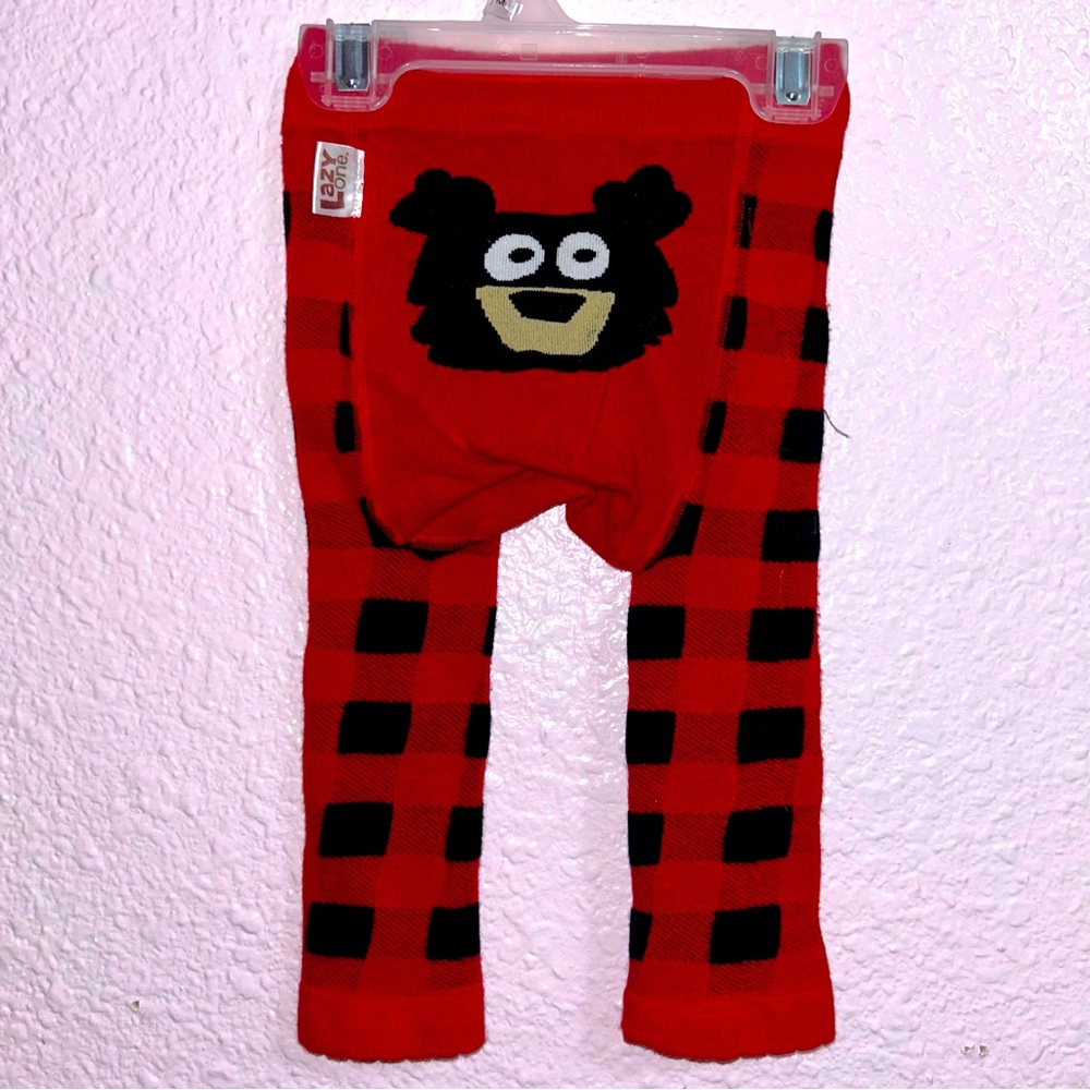 Lazy One Buffalo Plaid Bear Bottom Leggings